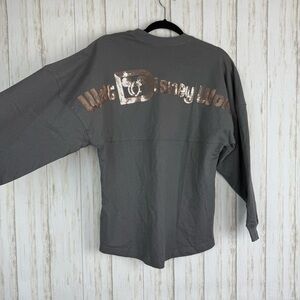 Disney Gray Sequin Spirit Jersey XS